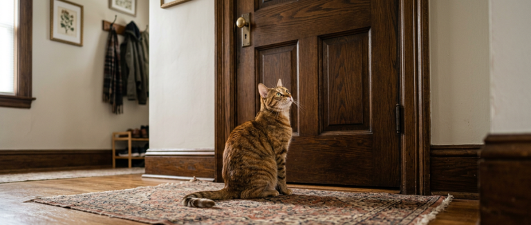 Tatile giderken evde yalnız bırakılan bir kedi ve kedi bakımı